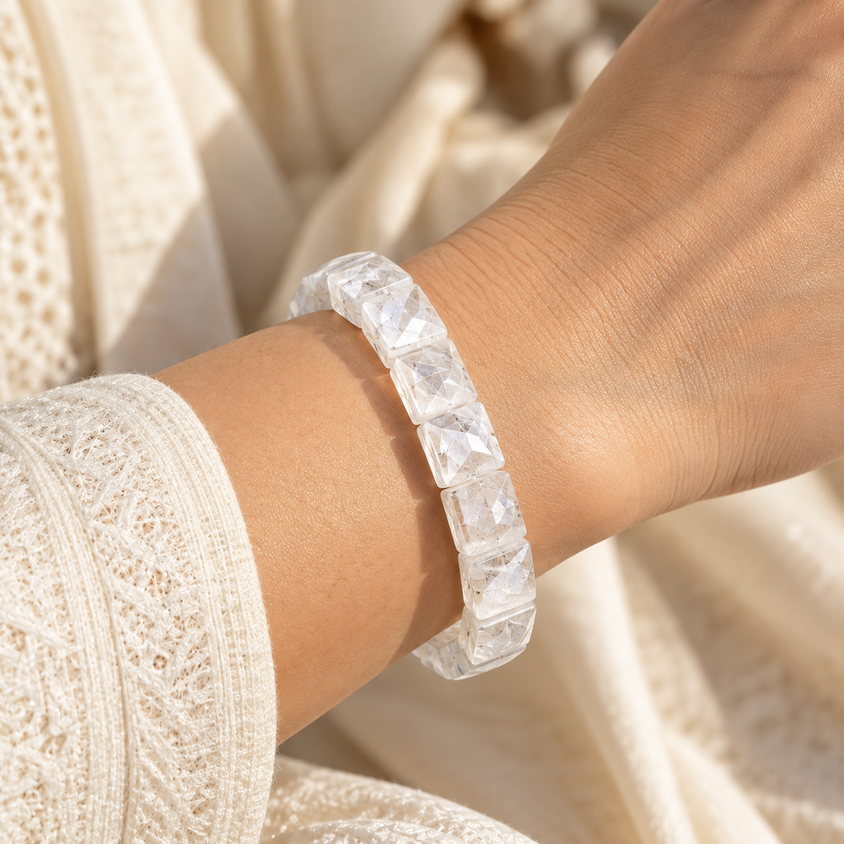 Clear Quartz Pyramid Bracelet
