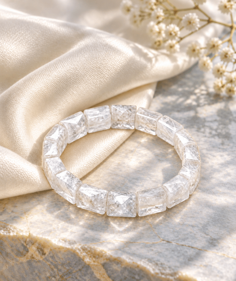 Clear Quartz Pyramid Bracelet