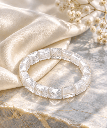Clear Quartz Pyramid Bracelet
