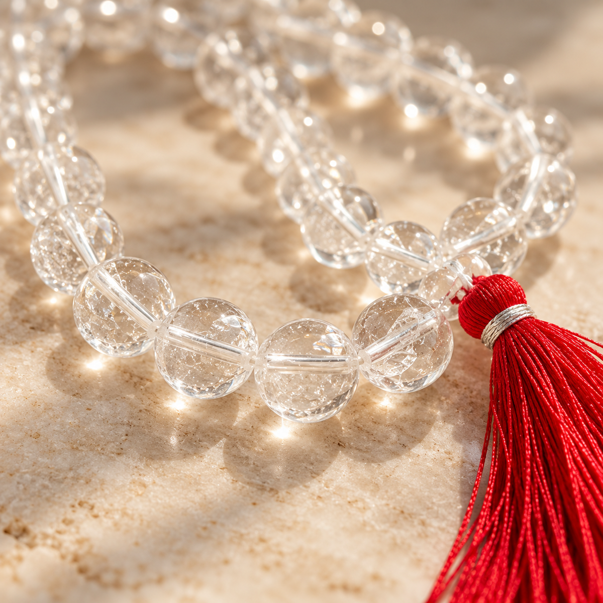 Clear quartz jaap mala
