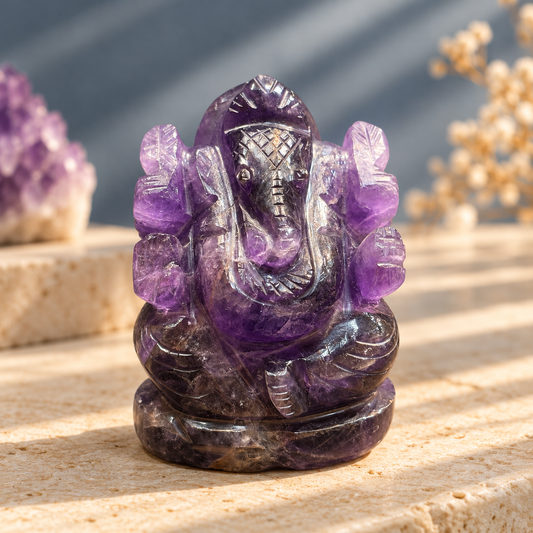 Ganesh Ji Amethyst Idol - 109 g