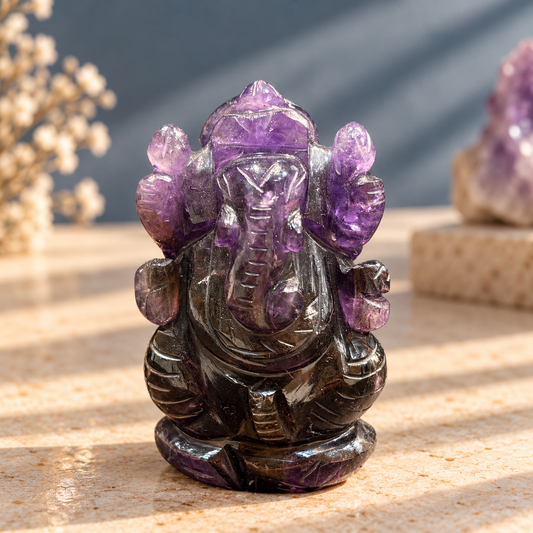Ganesh Ji Amethyst Idol - 128 g