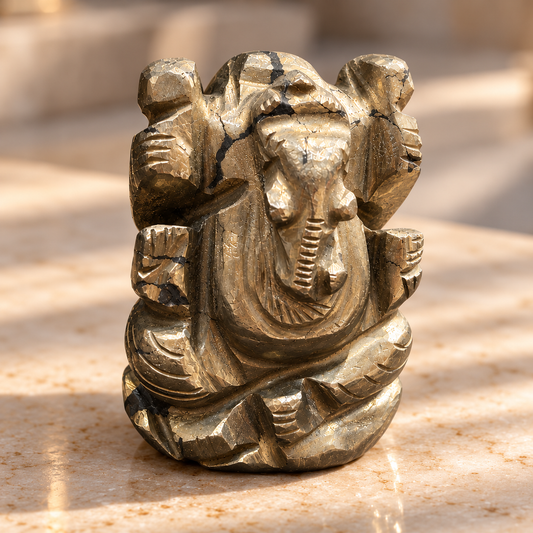 Ganesh Ji Pyrite Idol - 109 g
