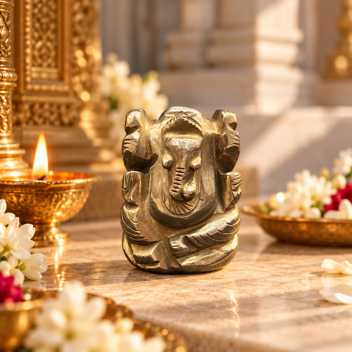 Ganesh Ji Pyrite Idol - 149 g