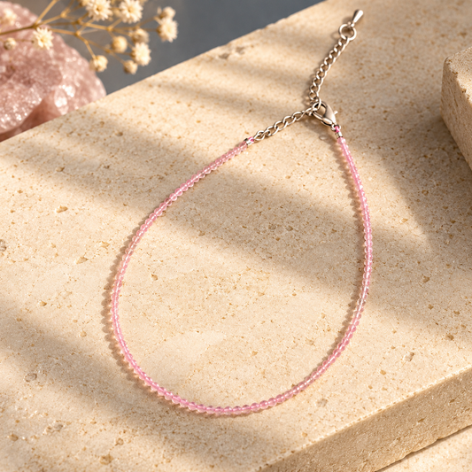 Rose Quartz Anklet