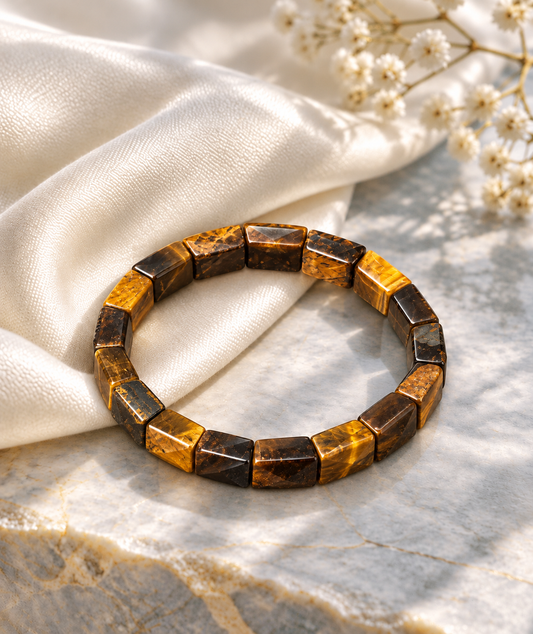 Tiger's Eye Pyramid Bracelet